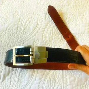 PATRICK GIBBONS Genuine LIZZARD Handmade Leather Belt